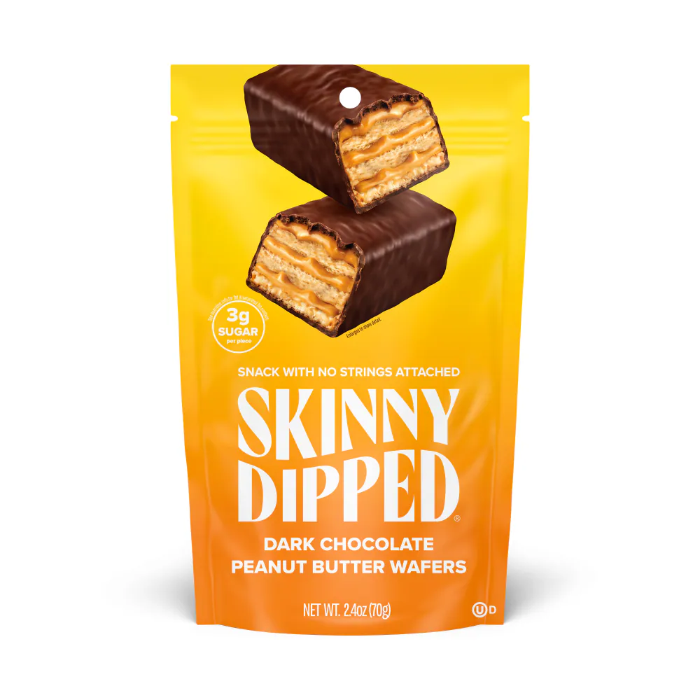 Skinny Dipped Dark Chocolate Peanut Butter Wafers