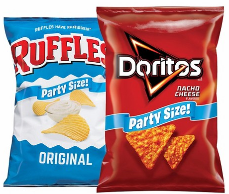 Select Frito Party Size, Ruffles & Dips & more snacks