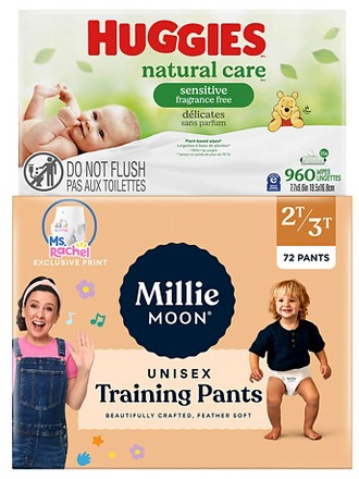 Select diapers, training pants & wipes