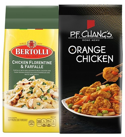 Select P.F. Chang’s & Bertolli frozen meals