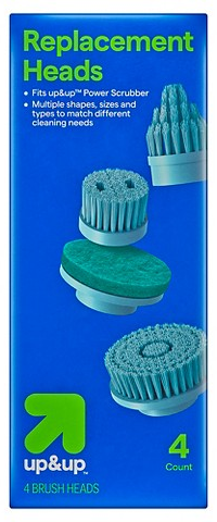 up&up 4-pk. power scrubber replacement heads