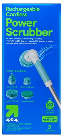 up&up rechargeable cordless power scrubber