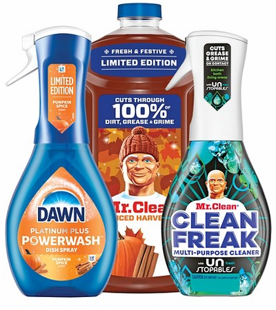 Dawn & Mr. Clean cleaning items