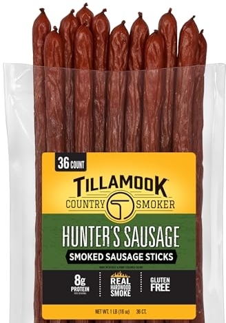 Tillamook Country Smoker Hunter's Sausage, 16 Oz, 36 Ct, 8g Protein, Gluten Free