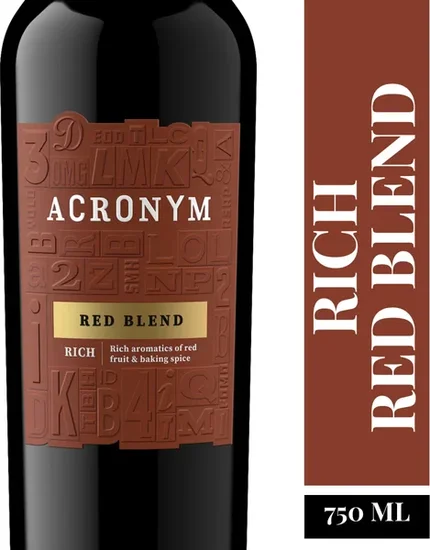 Acronym RICH Red Blend Calirfornia Red Wine