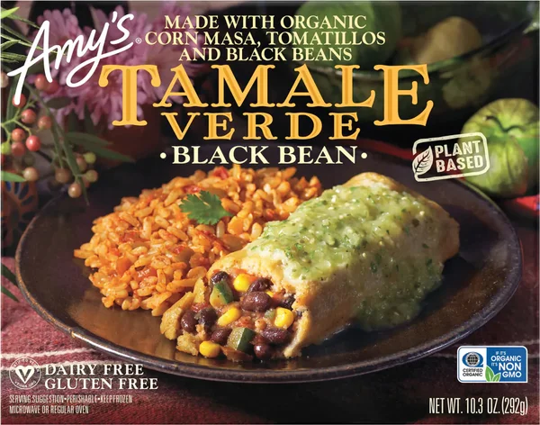 Amy's Black Bean Tamale Verde Frozen Meal