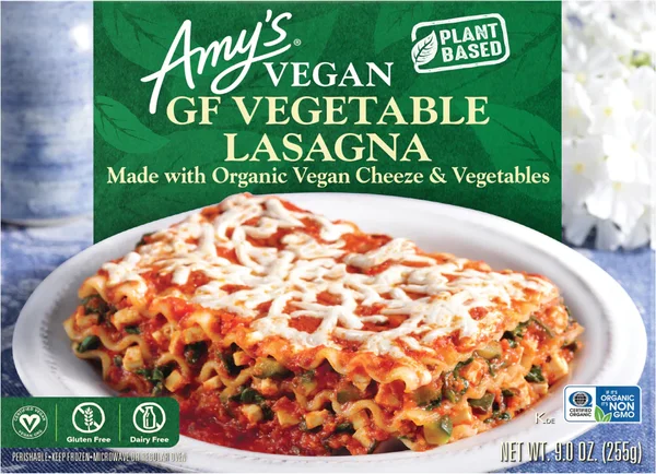 Amy's Vegan Gluten Free Vegetable Lasagna Frozen Meal