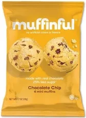 Bakeful Muffinful Chocolate Chip Mini Muffins - 1.7oz/4ct