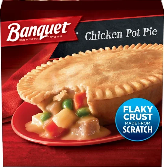 Banquet Chicken Pot Pie, Frozen Pot Pie Dinner, 7 oz.