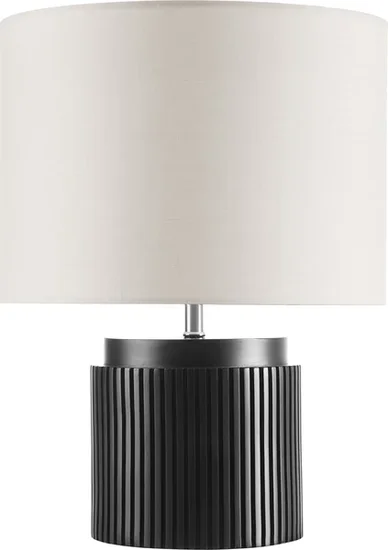 Beautiful by Drew Barrymore 14" Faux Ribbed Wood Table Lamp