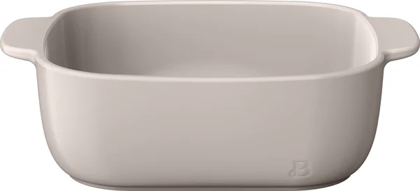 Beautiful by Drew Barrymore 8 in x 8 in Stoneware Baking Dish, Porcini Taupe