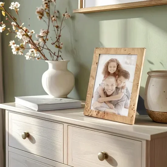 Beautiful by Drew Barrymore 8x10 Burl Wood Photo Frame
