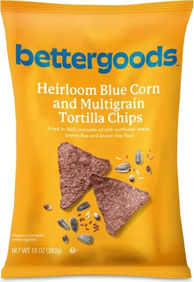 bettergoods Heirloom Blue Corn and Multigrain Tortilla Chips