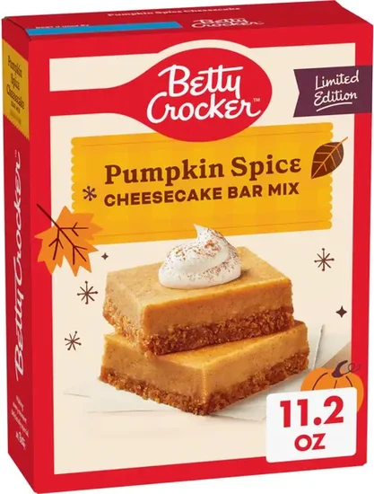 Betty Crocker Pumpkin Spice Cheesecake Bar Mix
