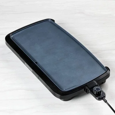 BLACK+DECKER 20" Family-Sized Electric Griddle Black: Nonstick, Tabletop, Temperature Control, 1500W