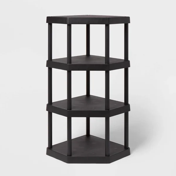 Brightroom 4-Tier Plastic Corner Shelf