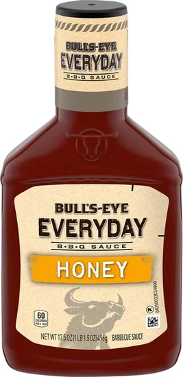 Bull's-Eye Everyday Honey BBQ Sauce, 17.5-oz. Bottles