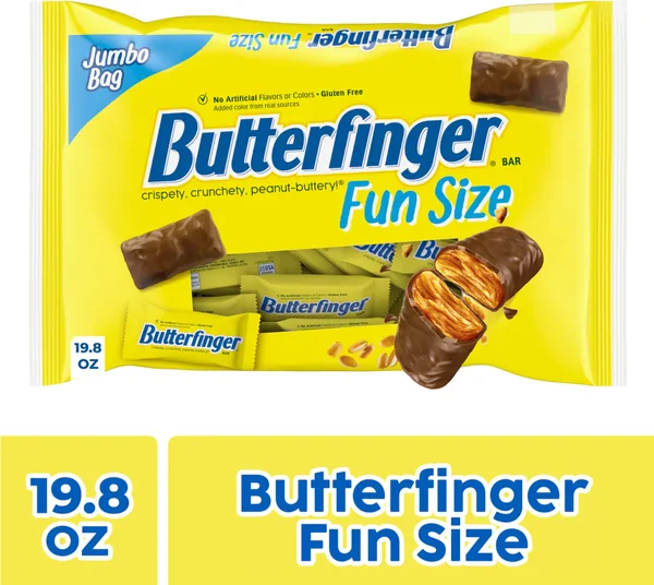 Butterfinger Peanut-Butter Chocolatey Fun Size Candy Bars Jumbo Bag