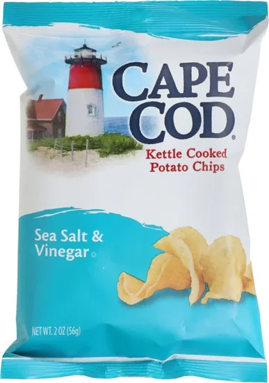 Cape Cod Sea Salt and Vinegar Kettle Potato Chips, 2-oz. Bag