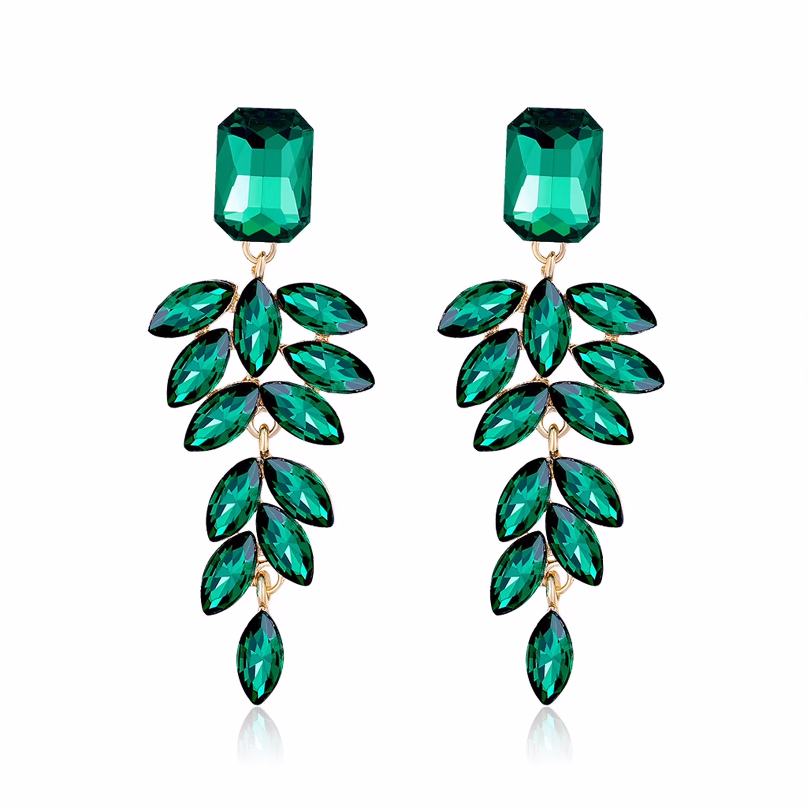 Jewelry VerPetridure A Pair Crystal Cubic-Rhinestone Creative Earrings Moon Hook Wonderful Gift