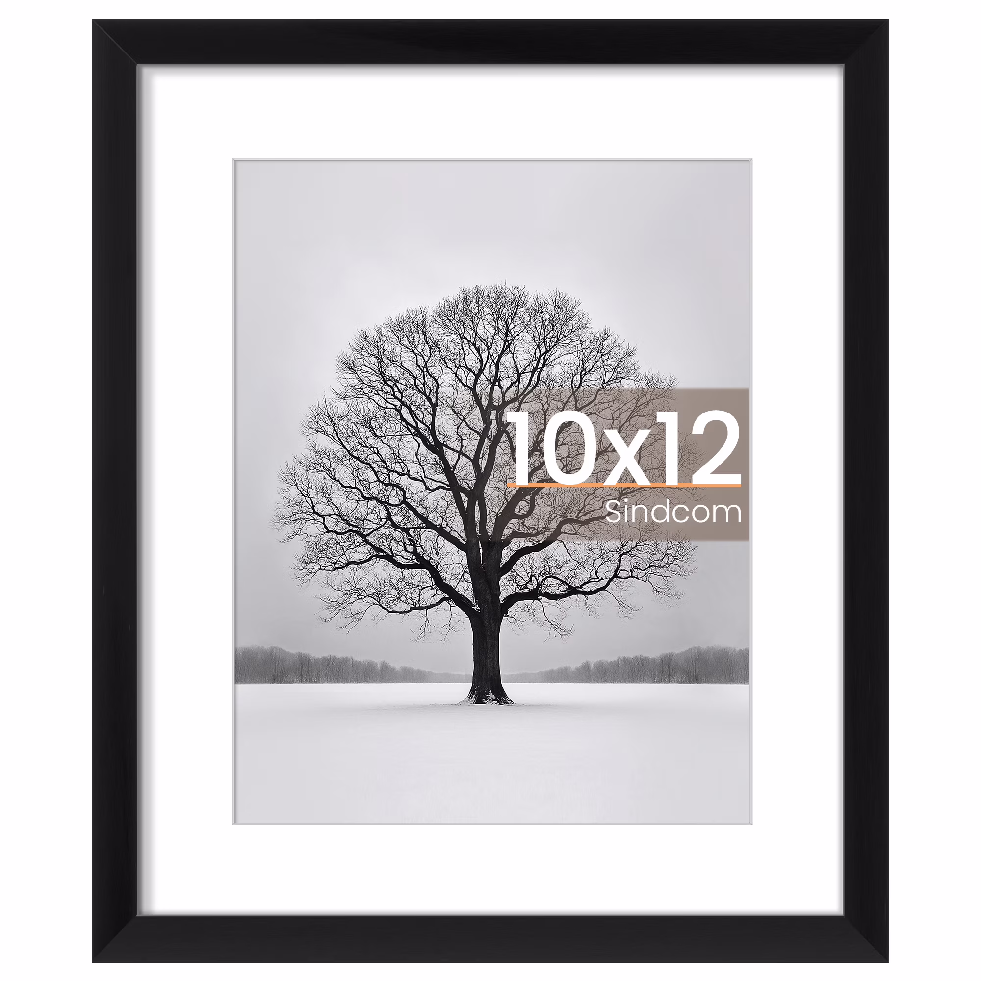 Sindcom 8 x 10 Picture Frame , Black , Gallery Wall Frame , Display Pictures 5x7 with Mat or 8 x 10 Without Mat, Photo Frames