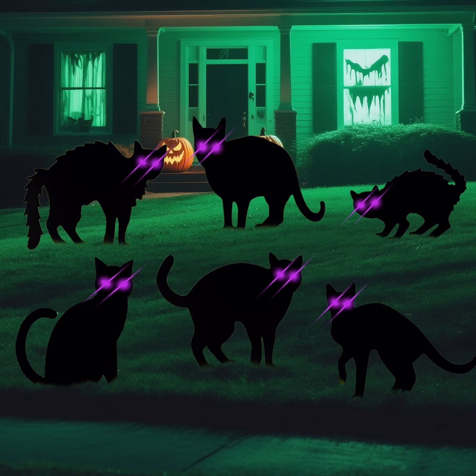 Halloween Lighted Black Cat