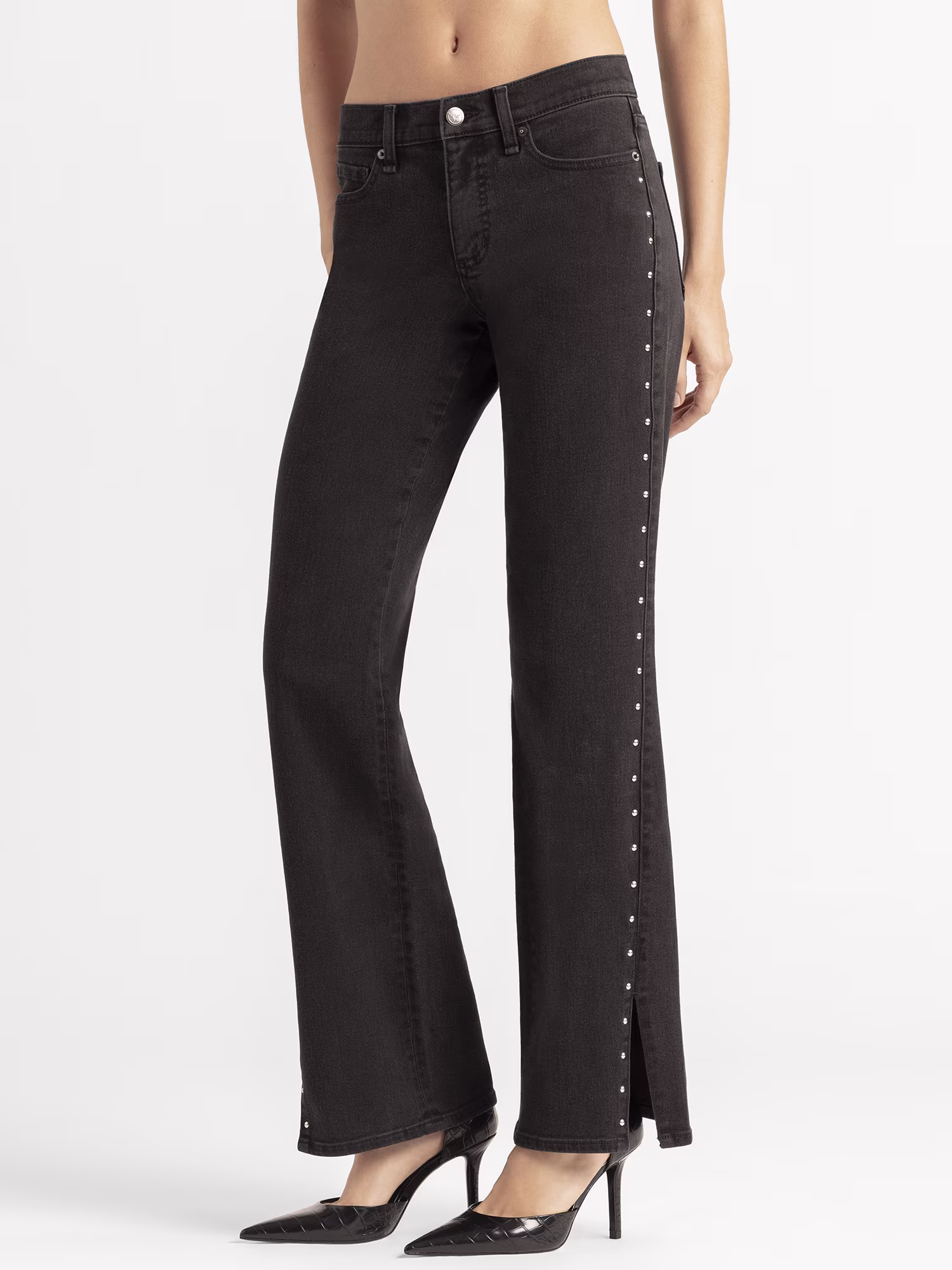Jessica Simpson Women's and Women's Plus Size Rosa Mid Rise Relaxed Straight Leg Jeans, 31.5