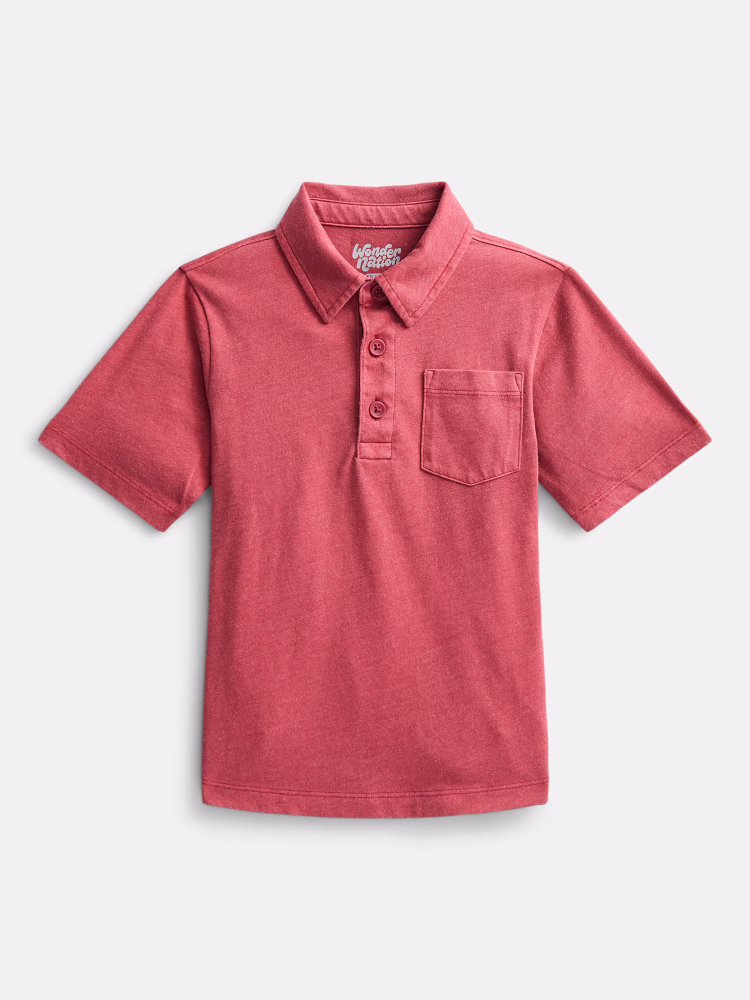 Wonder Nation Boys' Garment Dye Polo Shirt, Sizes XS-XXL