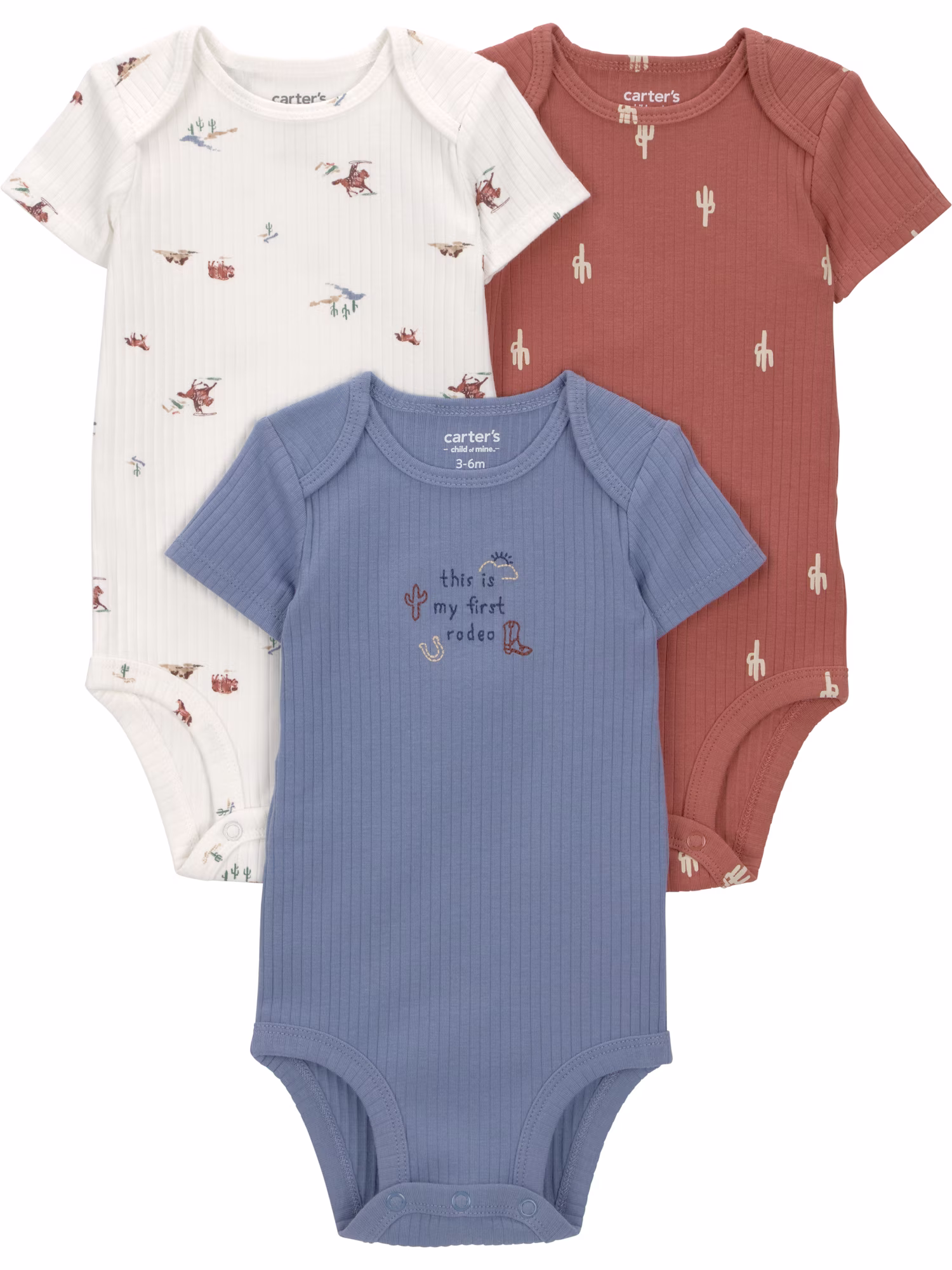 Carter's Child of Mine Baby Bodysuit, 3-Pack, Sizes Preemie-18 Months