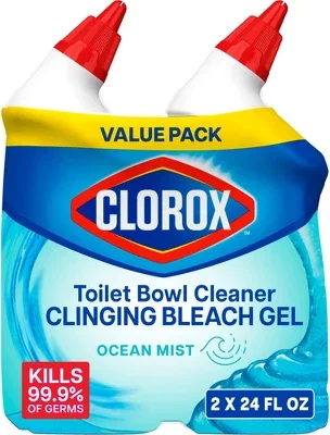 Clorox Ocean Mist Toilet Bowl Cleaner Clinging Bleach Gel - 48 fl oz/2ct