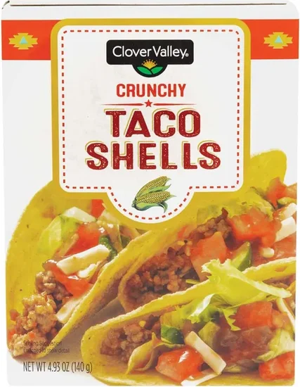 Clover Valley Crunchy Taco Shells, 4.93 oz, 12 ct