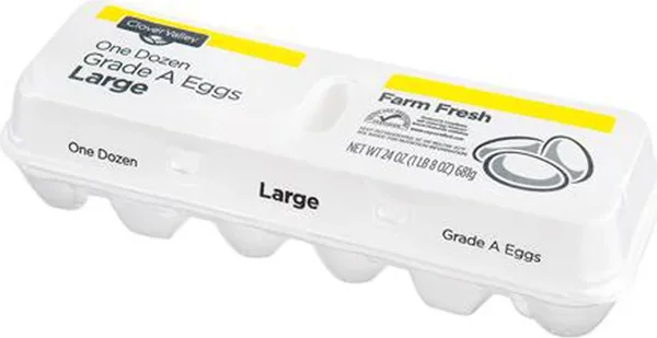 Clover Valley Eggs Large Grade A, Dozen package