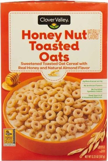 Clover Valley Honey Nut Toasted Oats Breakfast Cereal, 12.25 oz
