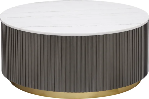 Coaster Fine Furniture Jason Round Marble Top Coffee Table