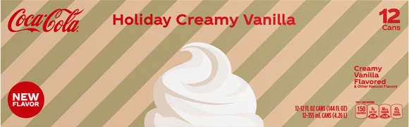 Coca-Cola Holiday Creamy Vanilla Soda - 12 pk