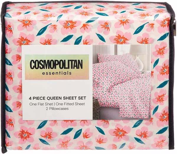 Cosmopolitan Essentials Queen Sheet Set, 4 pc, Assorted