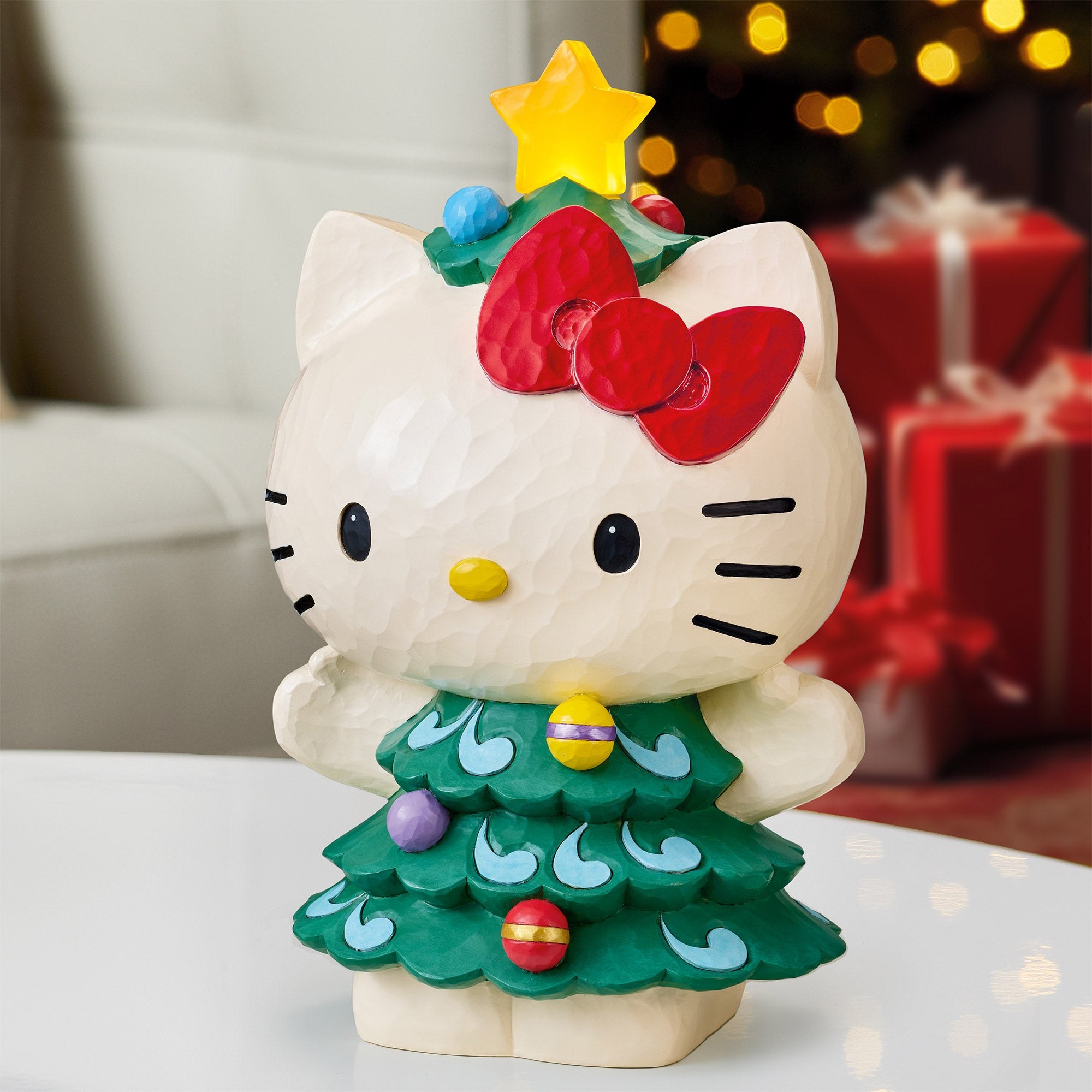 Jim Shore Hello Kitty Christmas Tree with LED Star