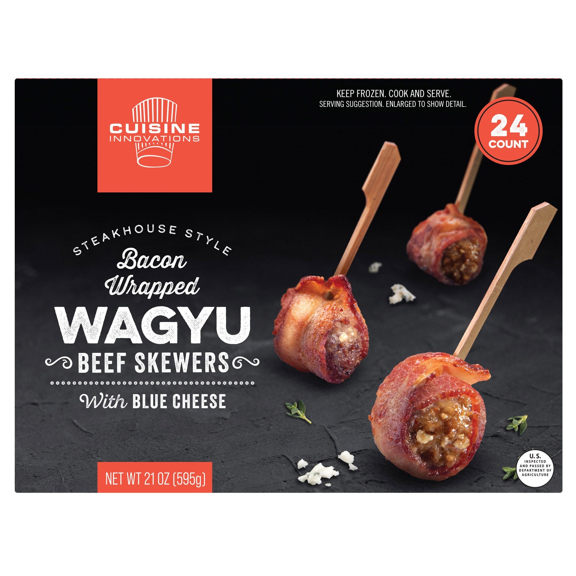 Cuisine Innovations Bacon Wrapped Wagyu Beef Skewers