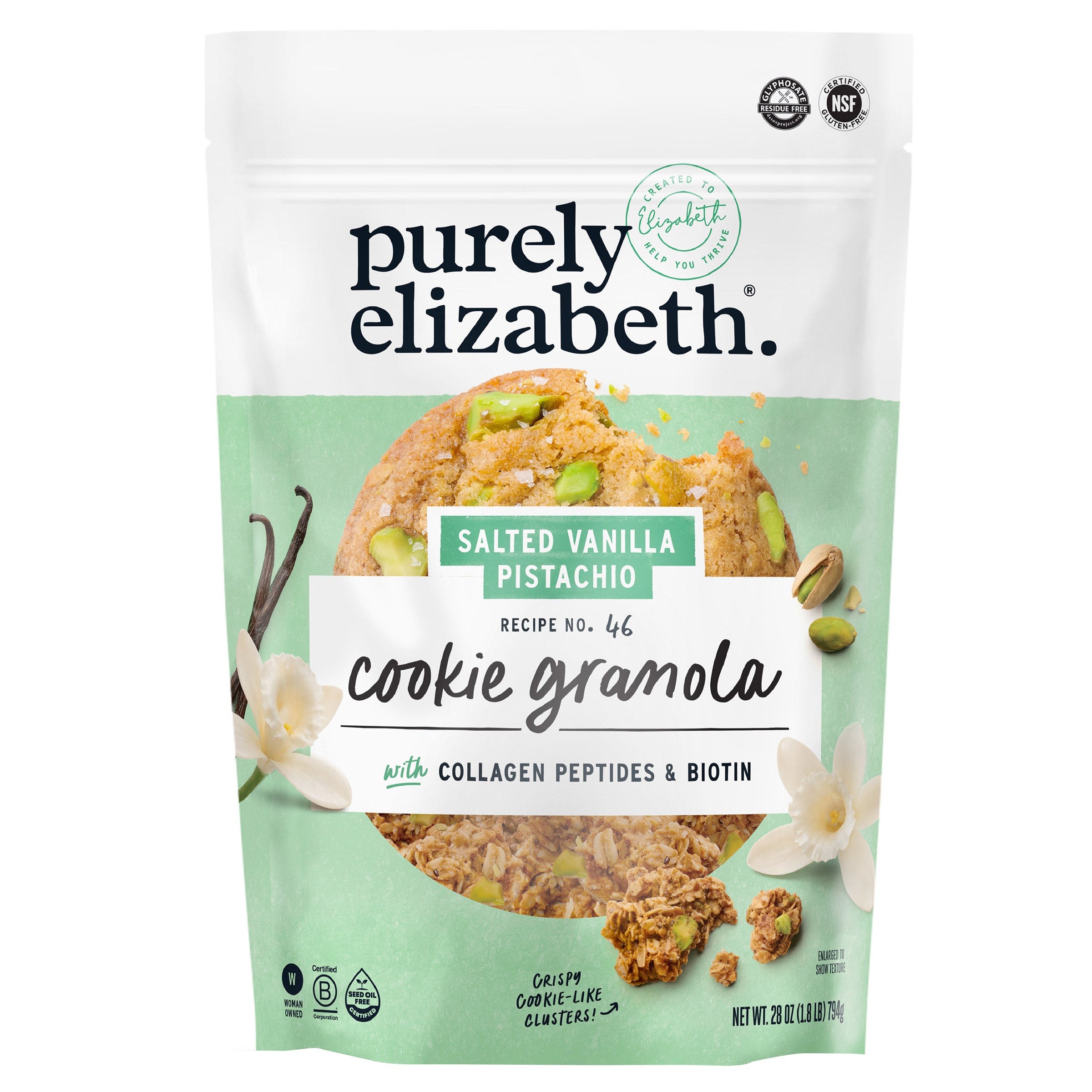 Purely Elizabeth Salted Vanilla Pistachio Cookie Granola