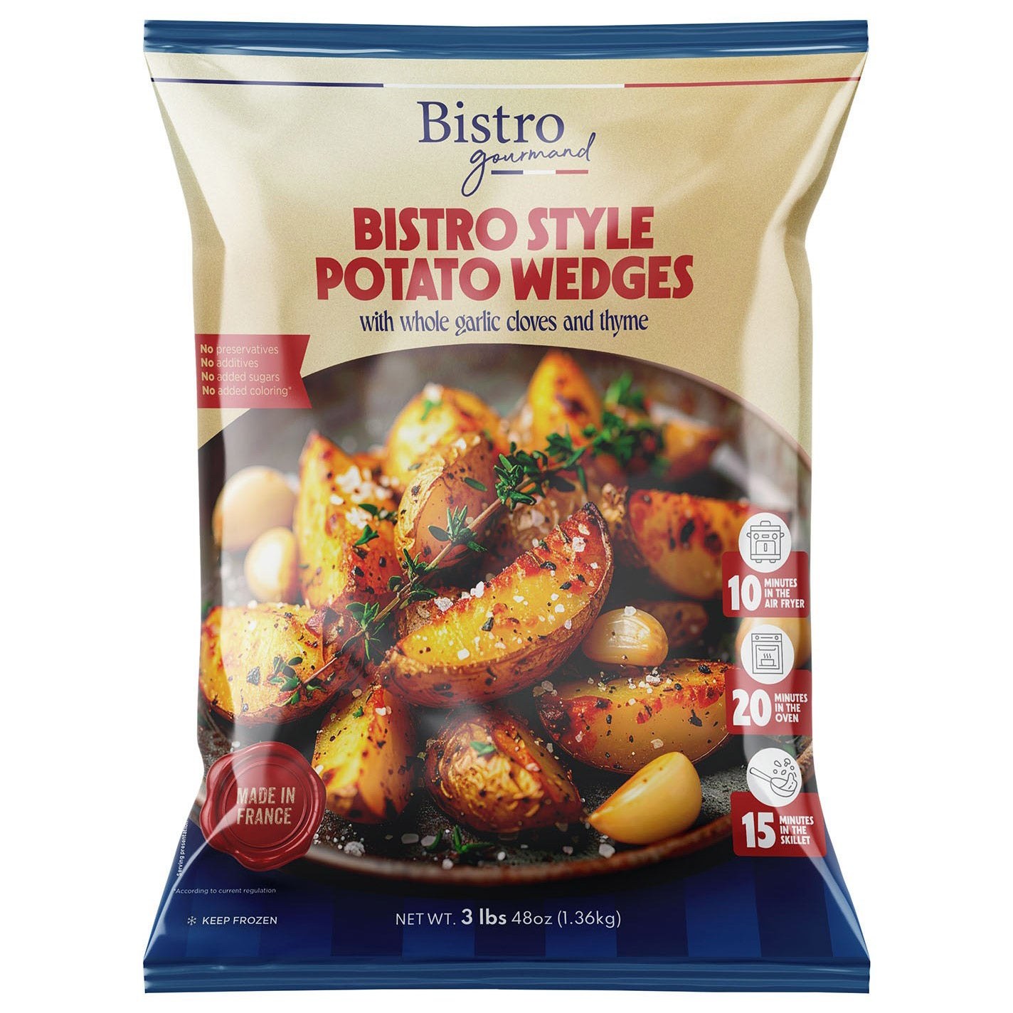 Bistro Gourmand Garlic & Thyme Potato Wedges