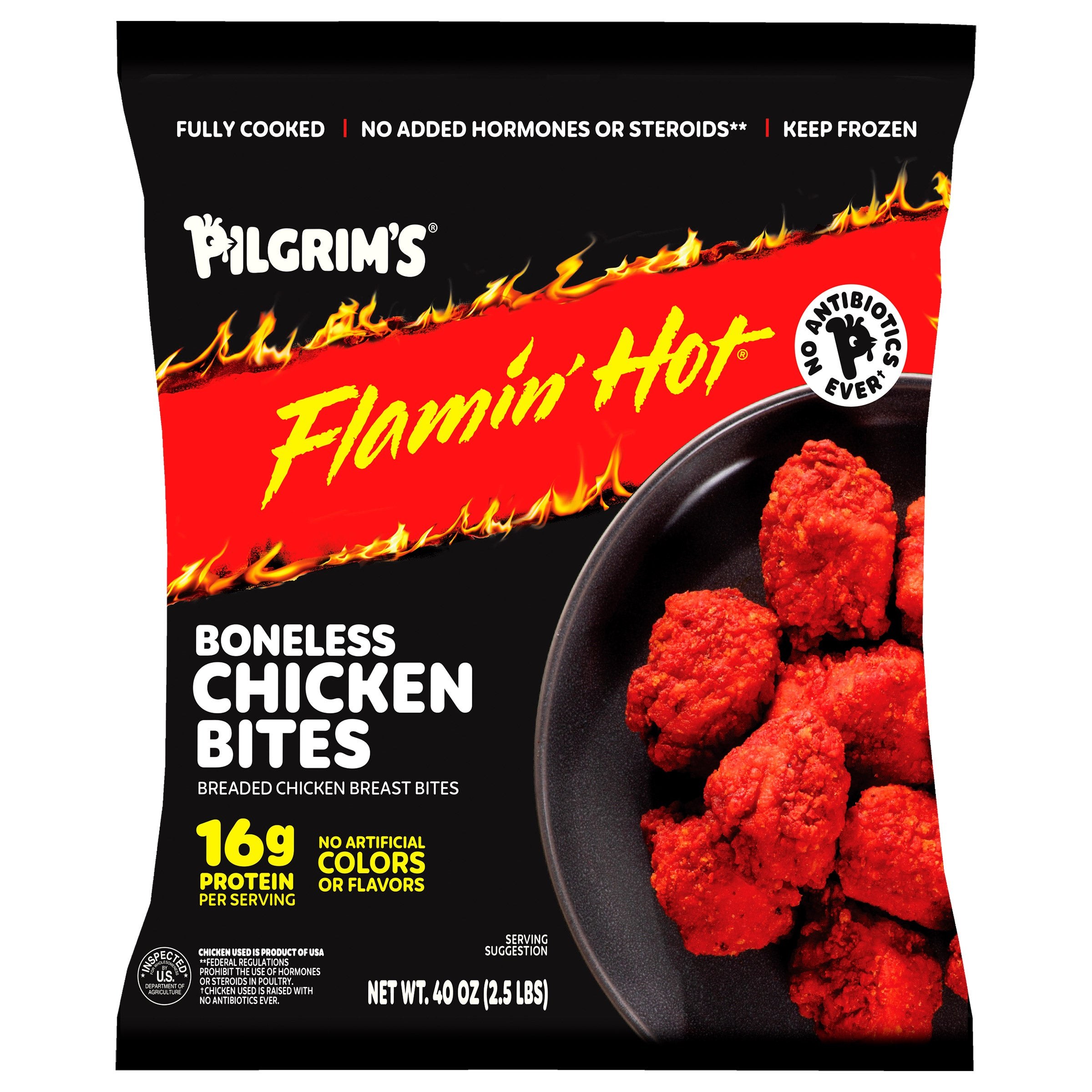 Pilgrim’s Flamin’ Hot Boneless Chicken Bites