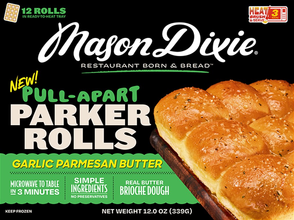 Mason Dixie Garlic Parmesan Butter Pull-Apart Parker Rolls