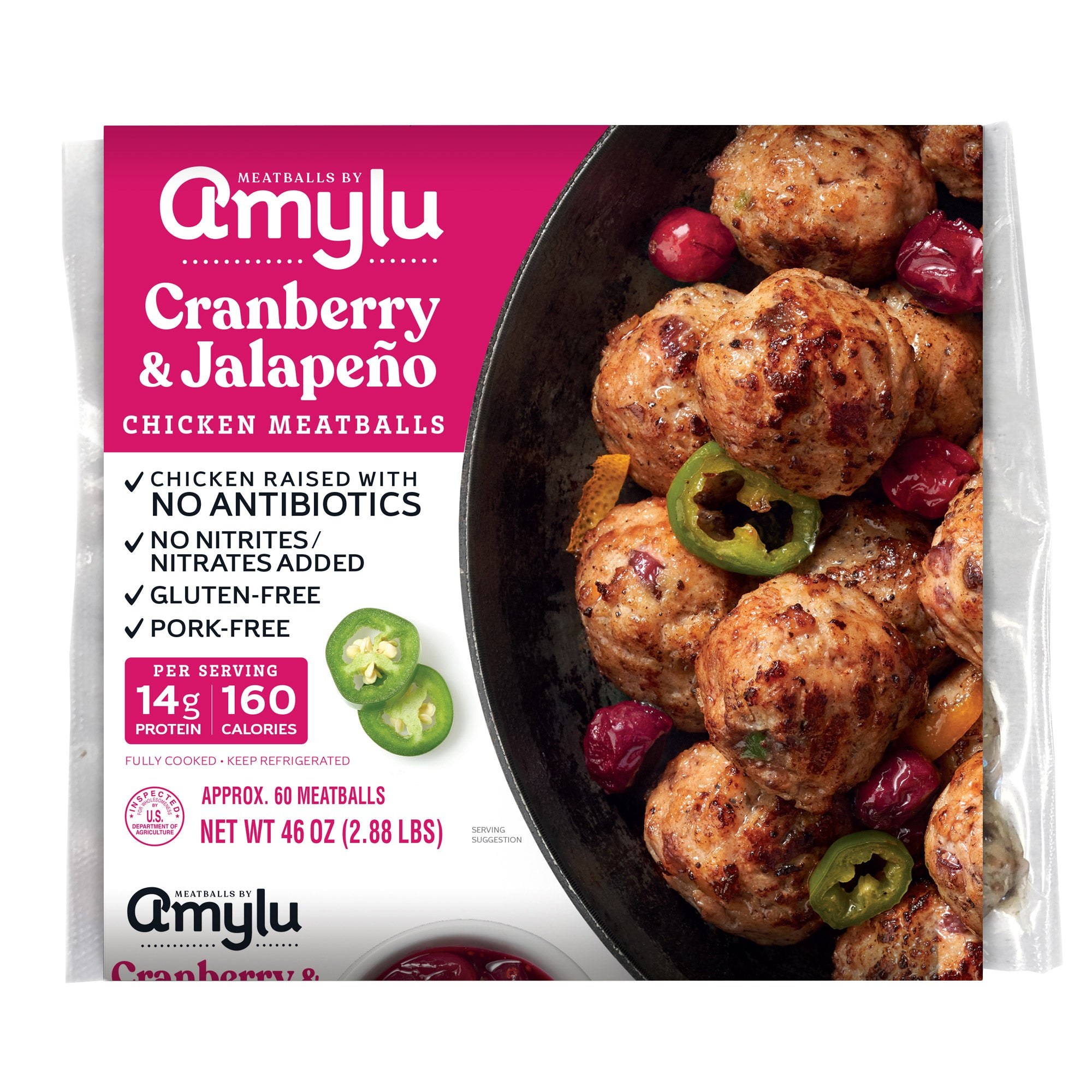Amylu Cranberry & Jalapeño Chicken Meatballs