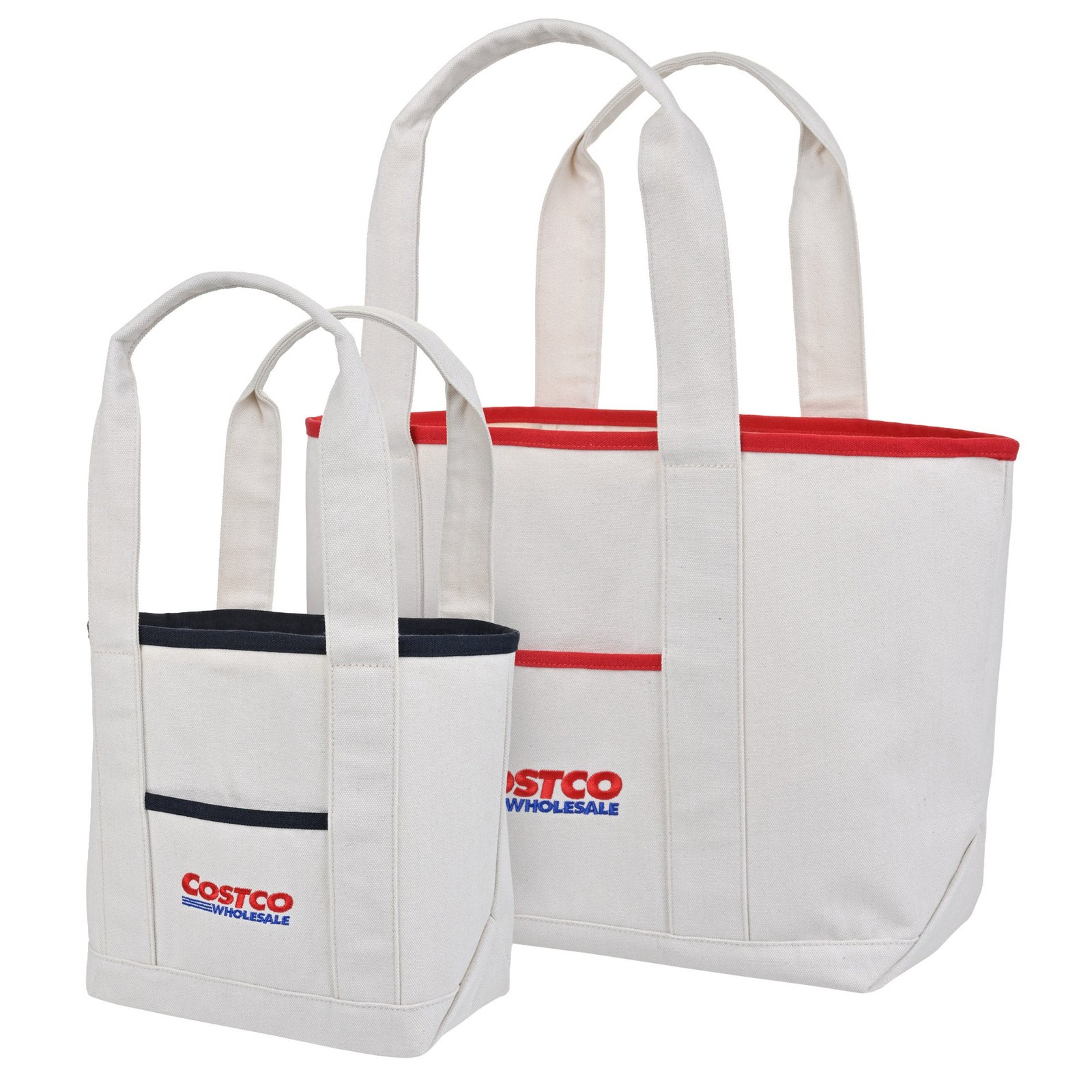 Costco Wholesale Canvas Tote Bags, 2-Pack