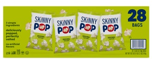 Skinny Pop Popcorn, 0.65 oz, 28-count