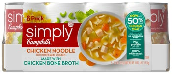 Campbell's, Simply Chicken Noodle Soup, 18.6 oz, 8-Count