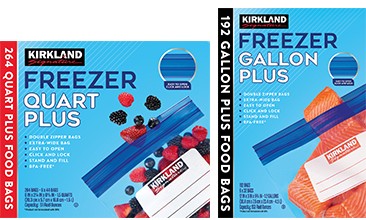 Kirkland Signature Freezer Storage Bags