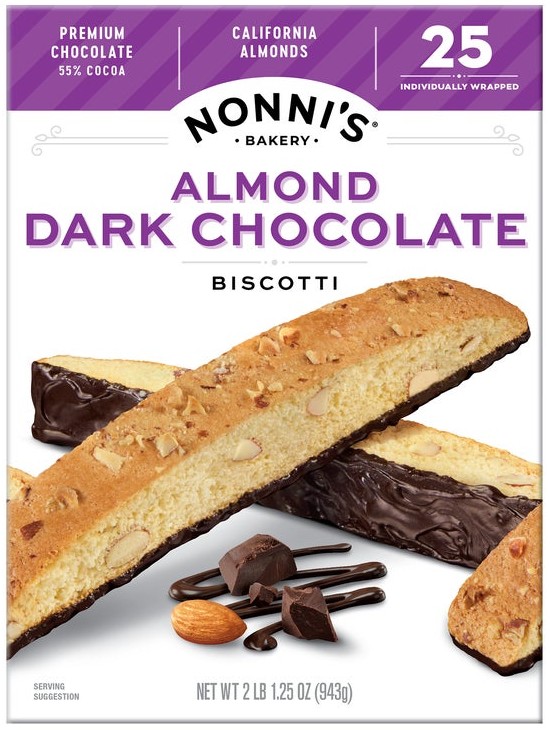 Nonni's Bakery Almond Dark Chocolate Biscotti