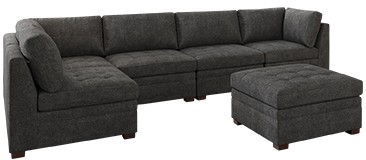 Thomasville Tisdale 6-Piece Modular Sectional with Storage Ottoman