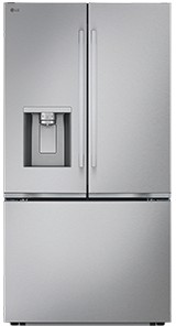 LG Counter-Depth MAX with Zero Clearance 3-Door French Door Refrigerator